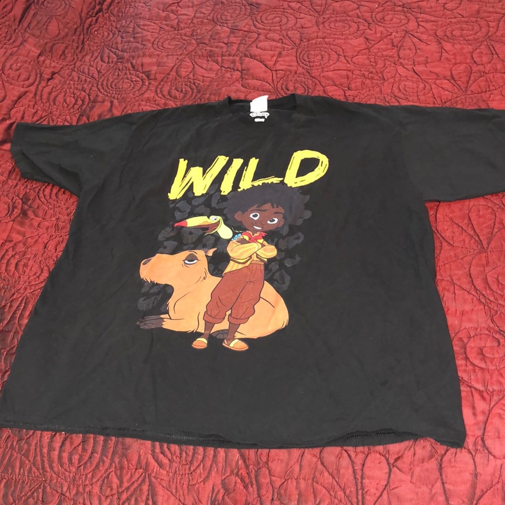 DISNEY UNISEX WILD BLACK TEE SZ XL